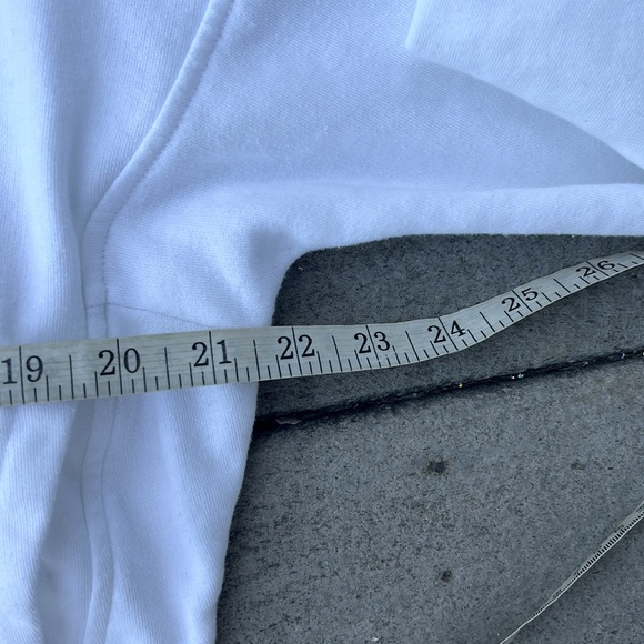 Lou & Grey “Cozy Cotton Zip Hoodie” White w Rainbow Cuffs Size Small - Picture 9 of 11